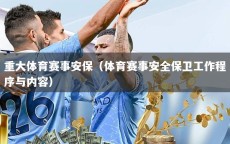 重大体育赛事安保（体育赛事安全保卫工作程序与内容）