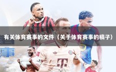 有关体育赛事的文件（关于体育赛事的稿子）